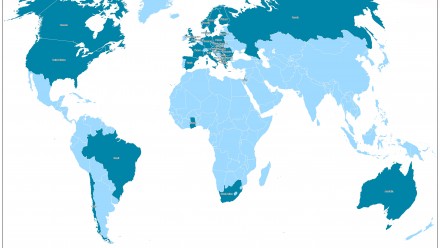 Map of countries using ESMS