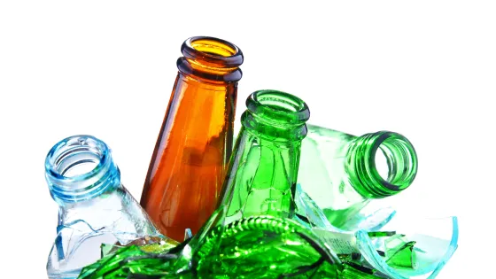 Broken beer bottles