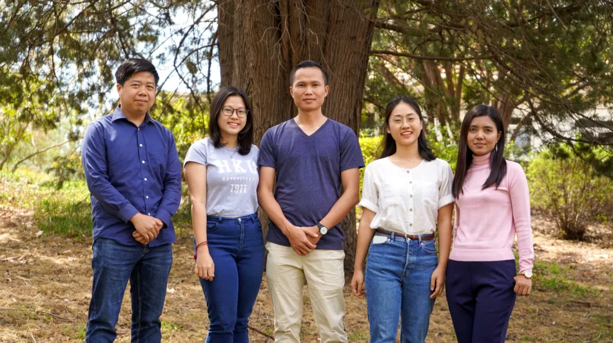 Photo of the five ASEAN scholars