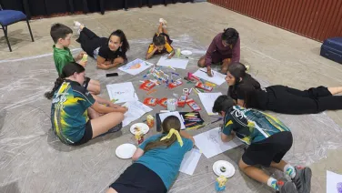 Indigenous children participating in a What Matters 2 Kids workshop. Image: Supplied