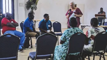 The Pac-EVIPP team co-delivered workshops focused on strengthening public health leadership in the Solomon Islands and Nauru. Image: supplied