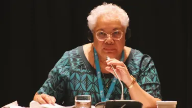 Dr Rosalina Sa’aga-Banuve presenting Pac-EVIPP+ contributions during the 2025 PPHSN Regional Meeting.