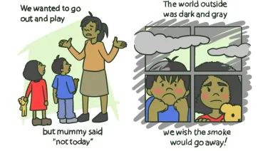 Bushfire smoke children's book